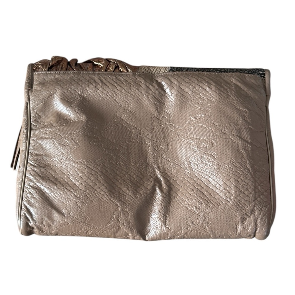Large Patchwork Leather Clutch by Pinky - Picture 7 of 7